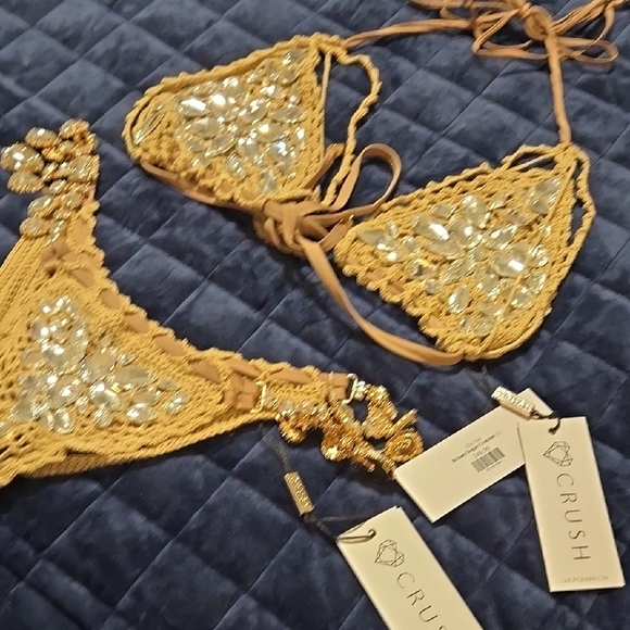 Gold Embellished Bikini Set - Picture 12 of 17